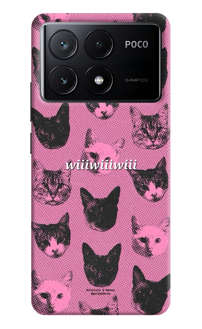Pink Cats Poco X6 Pro Hard Case Back Cover by Casekaro