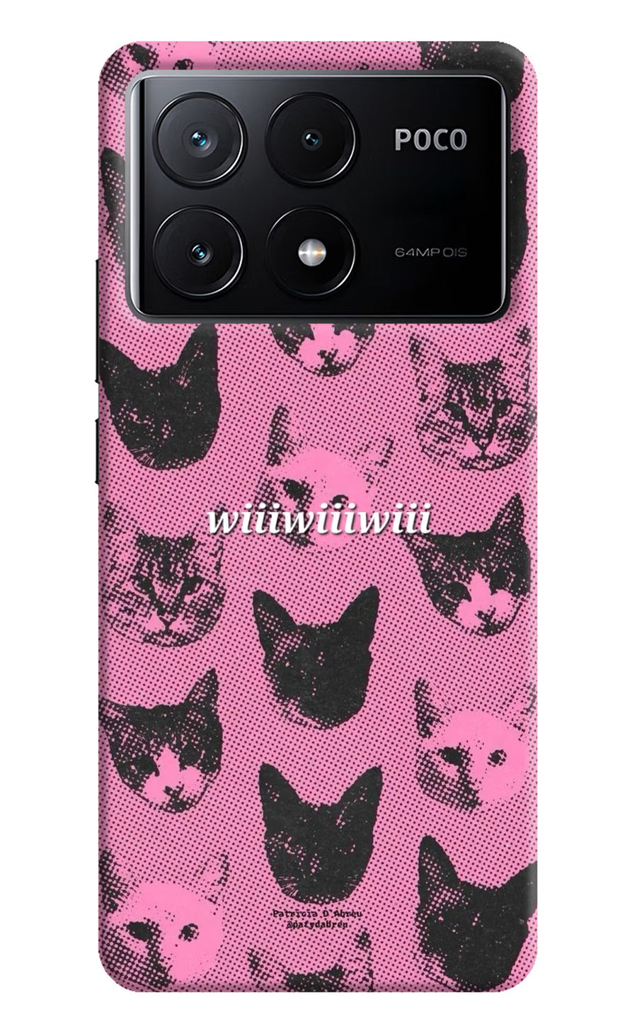 Pink Cats Poco X6 Pro Back Cover, Hard case