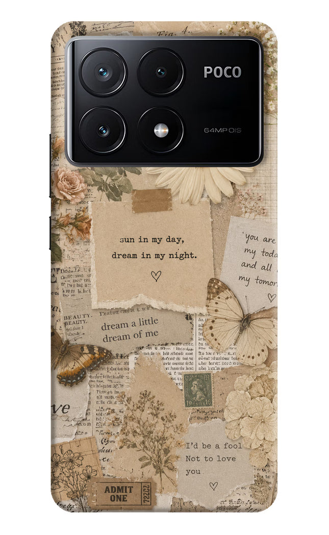 Vintage case Poco X6 Pro Hard Case Back Cover by Casekaro