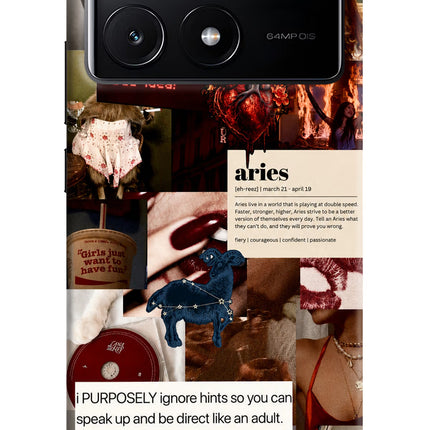 Zodiac Aries Poco X6 Pro Hard Case Back Cover by Casekaro