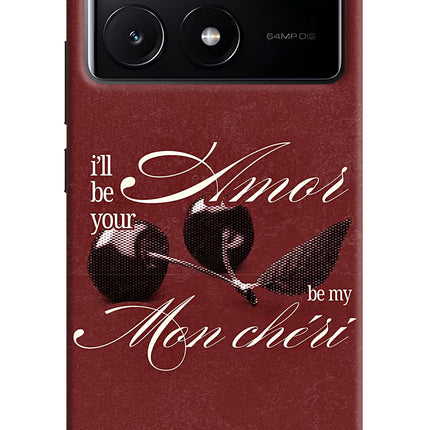 Velvet Cherry Poco X6 Pro Hard Case Back Cover by Casekaro