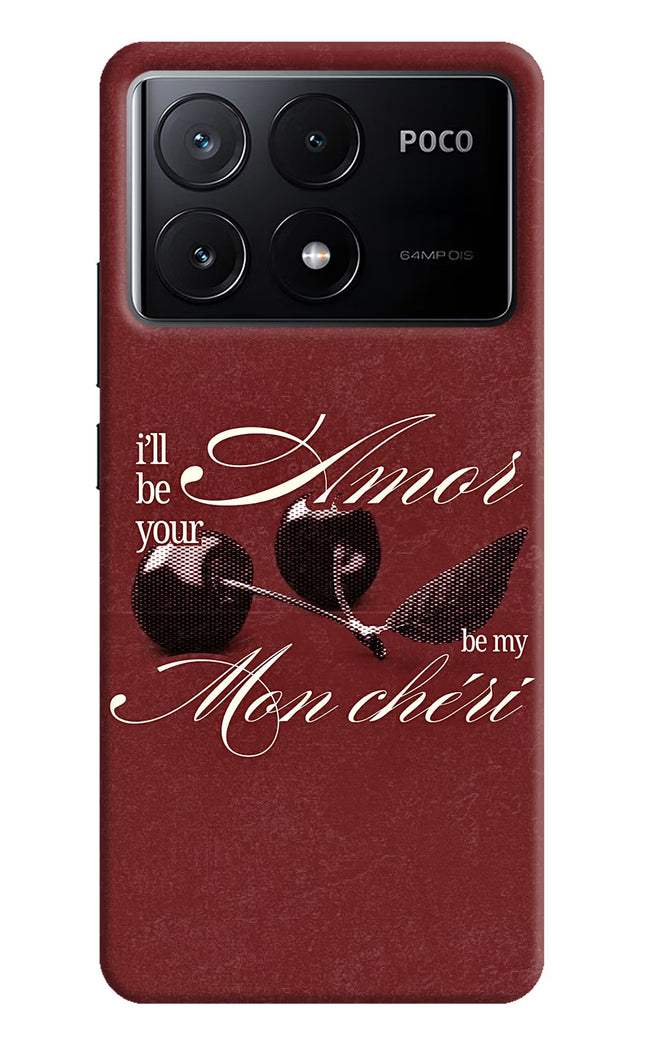 Velvet Cherry Poco X6 Pro Hard Case Back Cover by Casekaro