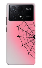 Pink Web Poco X6 Pro Hard Case Back Cover by Casekaro