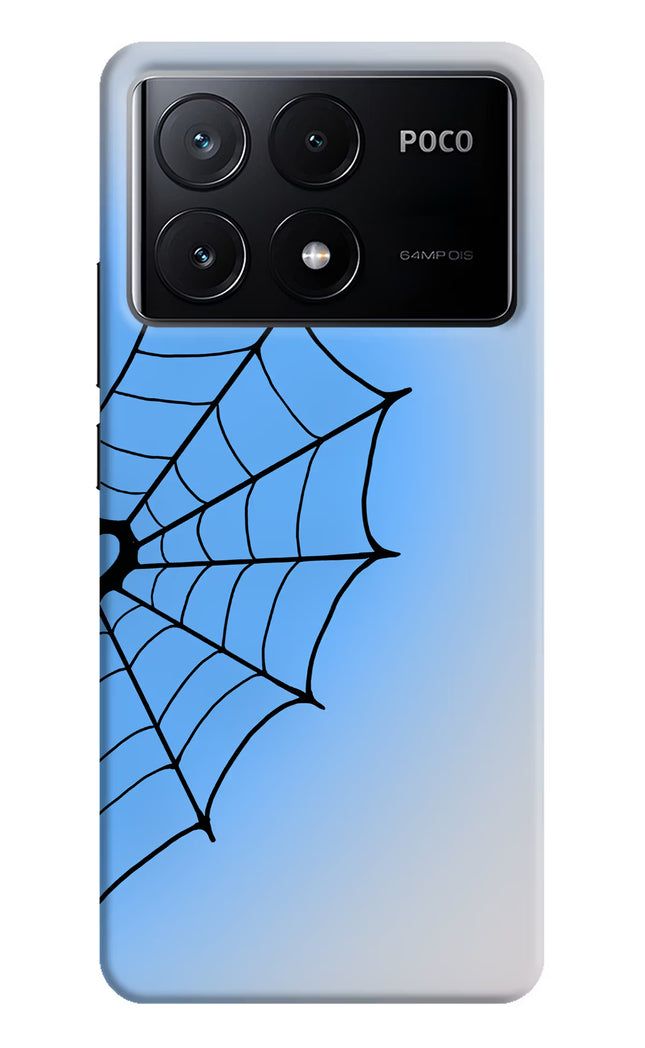 Blue Web Poco X6 Pro Hard Case Back Cover by Casekaro