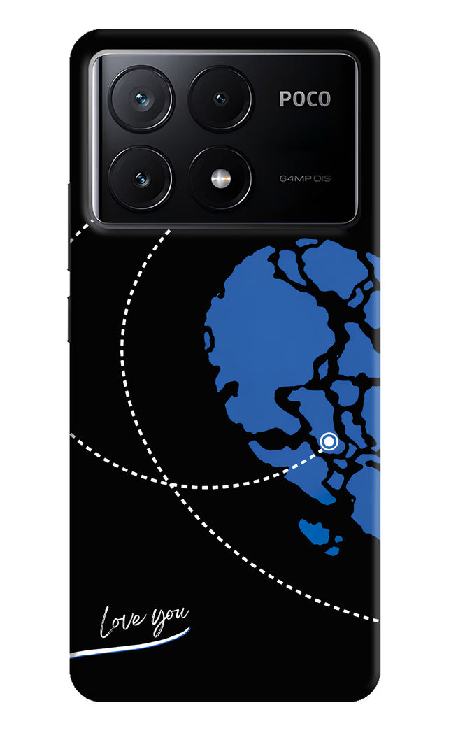 Love Orbit Poco X6 Pro Hard Case Back Cover by Casekaro
