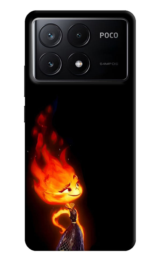 Ember Flame Poco X6 Pro Hard Case Back Cover by Casekaro
