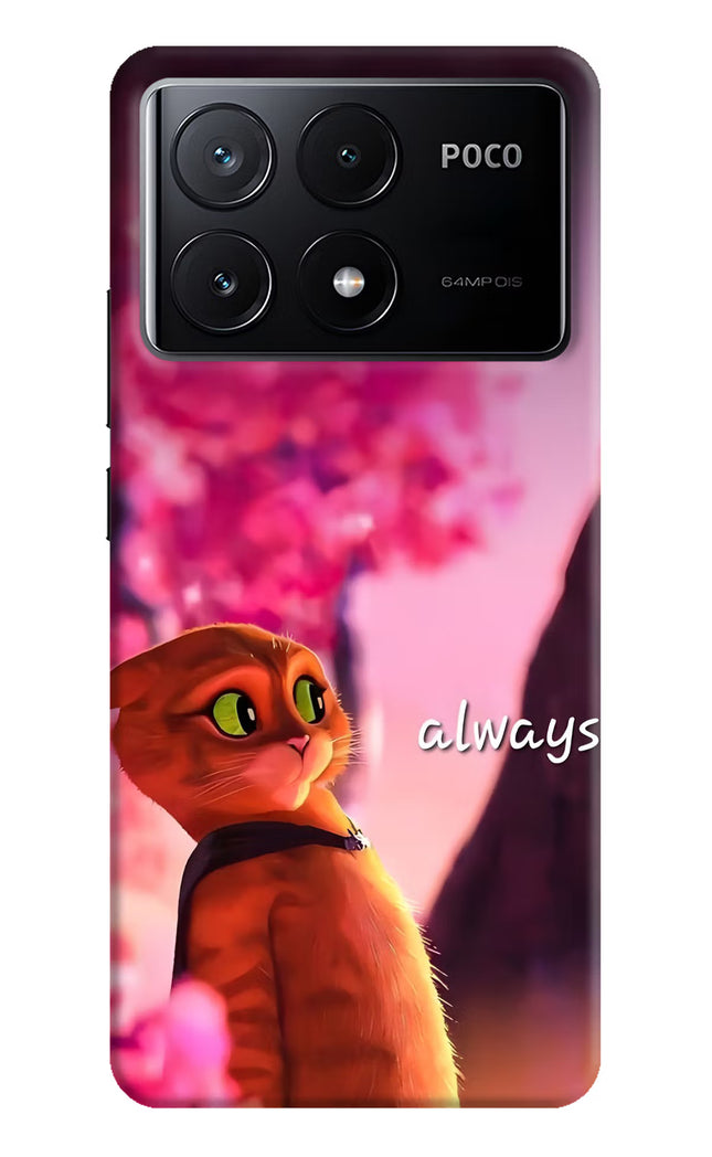 Always Cat Poco X6 Pro Hard Case Back Cover by Casekaro