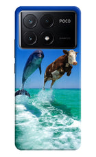 Dolphin vs Cow Poco X6 Pro Hard Case Back Cover by Casekaro