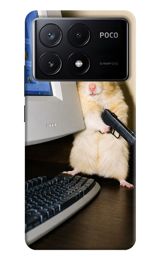 Hacker Hamster Poco X6 Pro Hard Case Back Cover by Casekaro