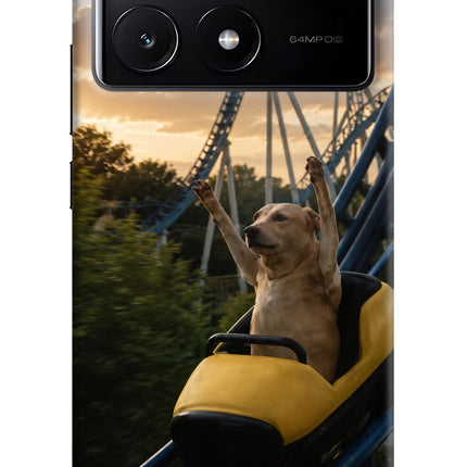 Rollercoaster Dog Poco X6 Pro Hard Case Back Cover by Casekaro