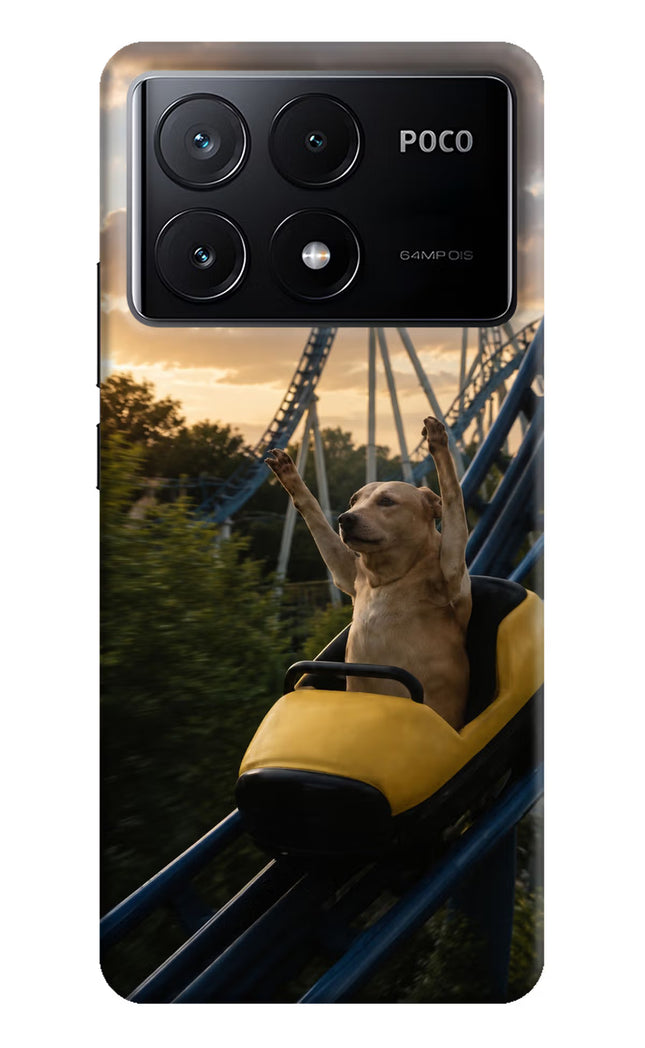 Rollercoaster Dog Poco X6 Pro Hard Case Back Cover by Casekaro
