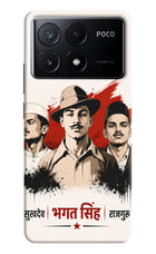 Bhagat Singh Trio Poco X6 Pro Hard Case Back Cover by Casekaro