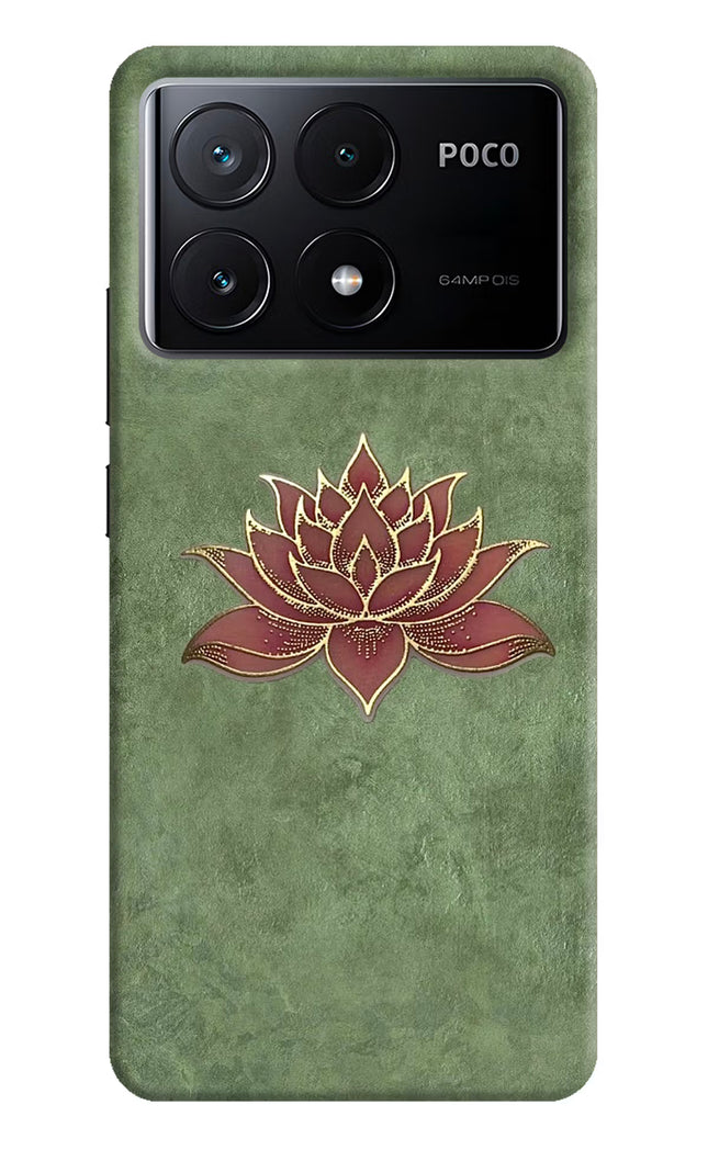 Lotus Grace Poco X6 Pro Hard Case Back Cover by Casekaro