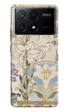 White Lily Poco X6 Pro Hard Case Back Cover by Casekaro