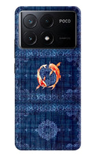 Koi Blue Poco X6 Pro Hard Case Back Cover by Casekaro