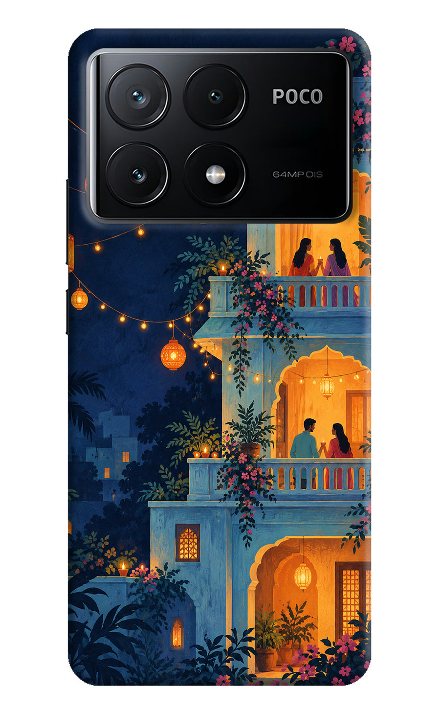 Balcony Glow Poco X6 Pro Back Cover, Hard case