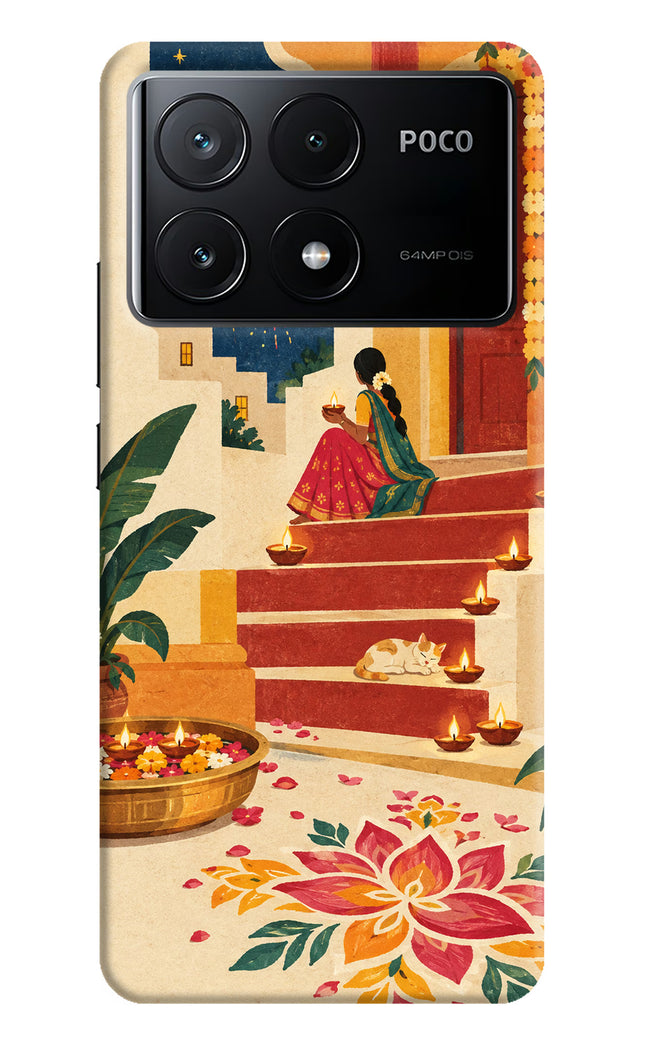 Diwali Rangoli Poco X6 Pro Back Cover