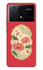 Pink Lotus Poco X6 Pro Back Cover