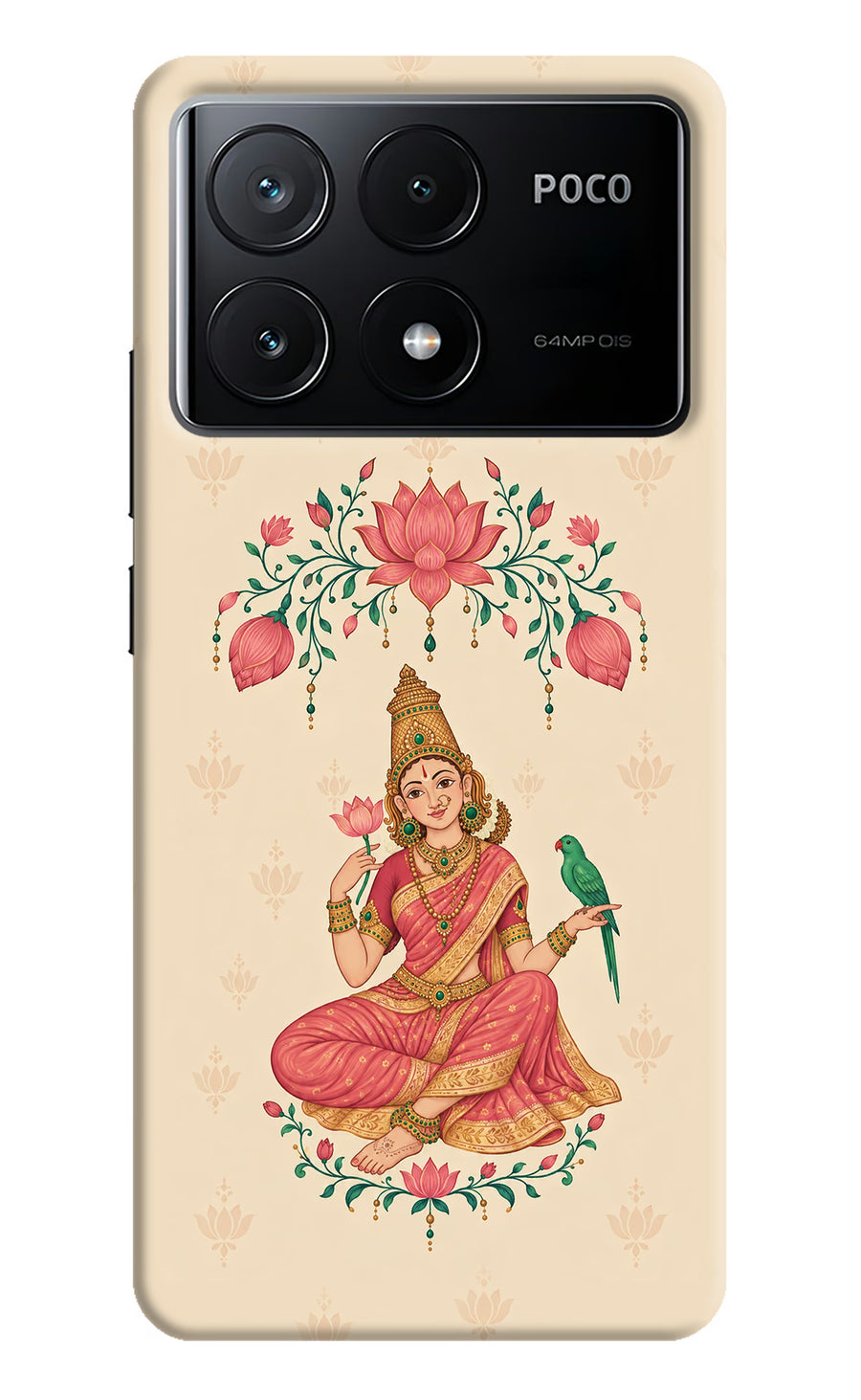 Goddess Lakshmi Poco X6 Pro Back Cover, Hard case