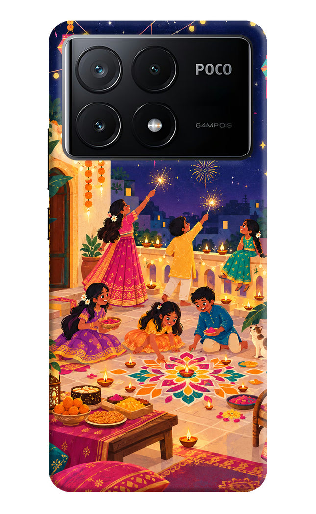 Diwali Night Poco X6 Pro Back Cover