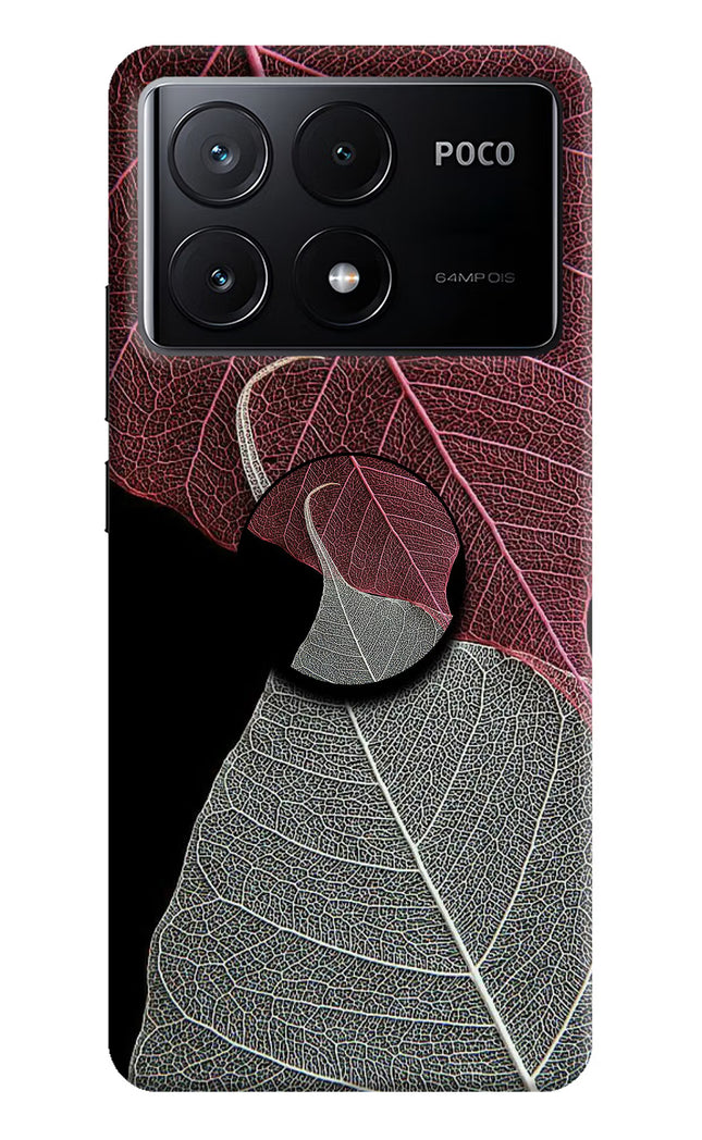 Leaf Pattern Poco X6 Pro Pop Case by Casekaro