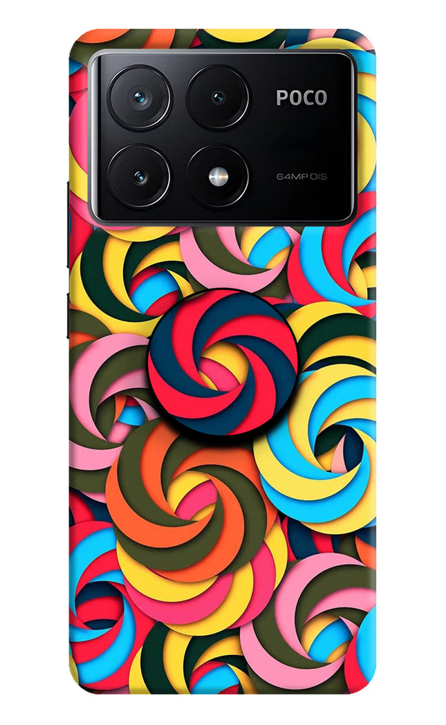 Spiral Pattern Poco X6 Pro Pop Case by Casekaro