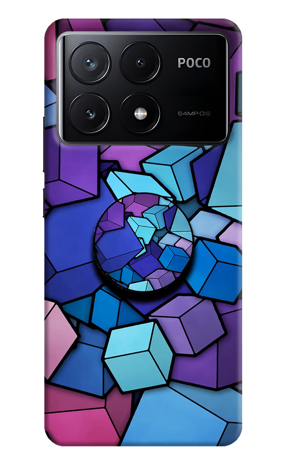 Cubic Abstract Poco X6 Pro Pop Case by Casekaro