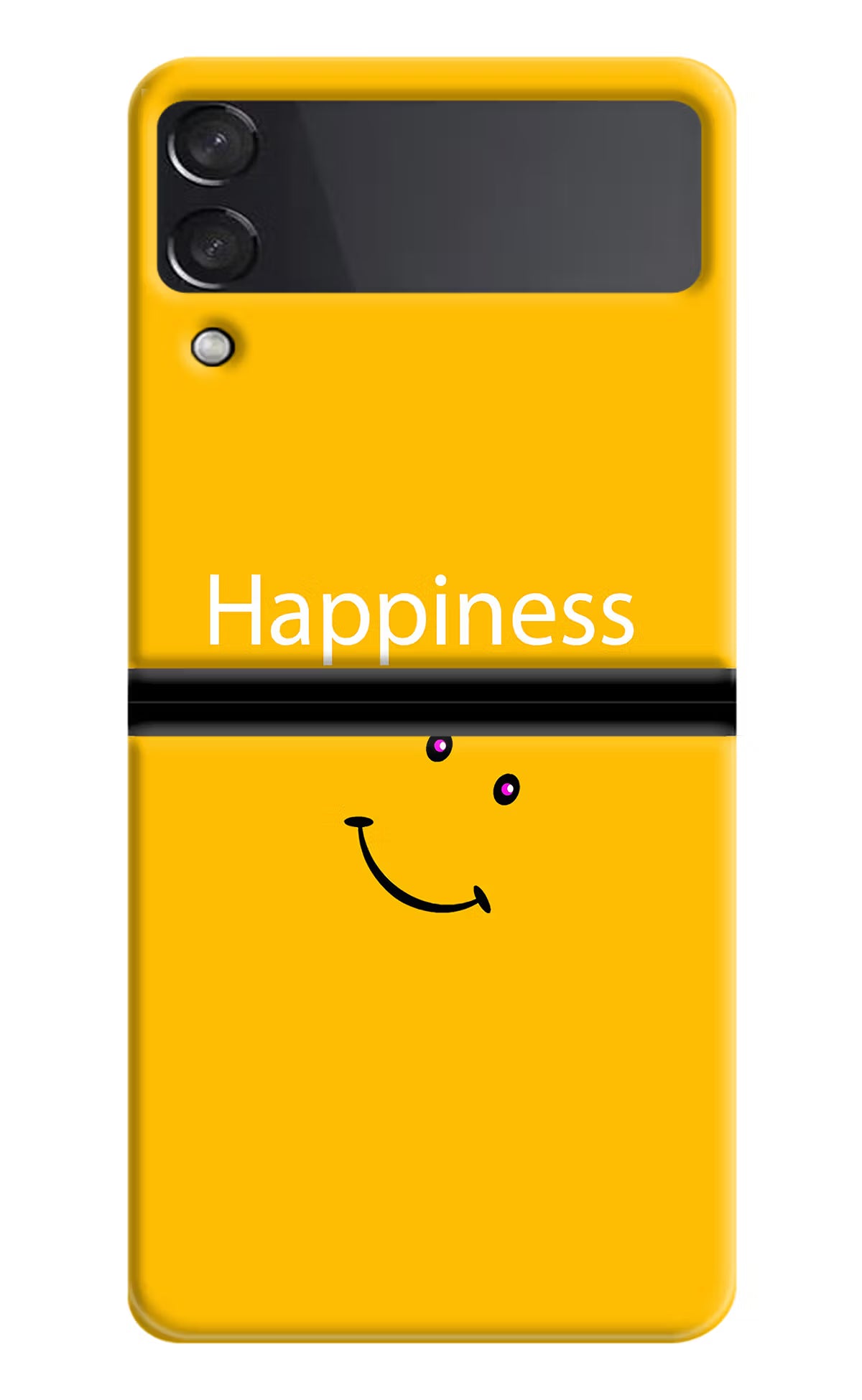 Happiness With Smiley Samsung Galaxy Z Flip3 Hard Case Back Cover by Casekaro