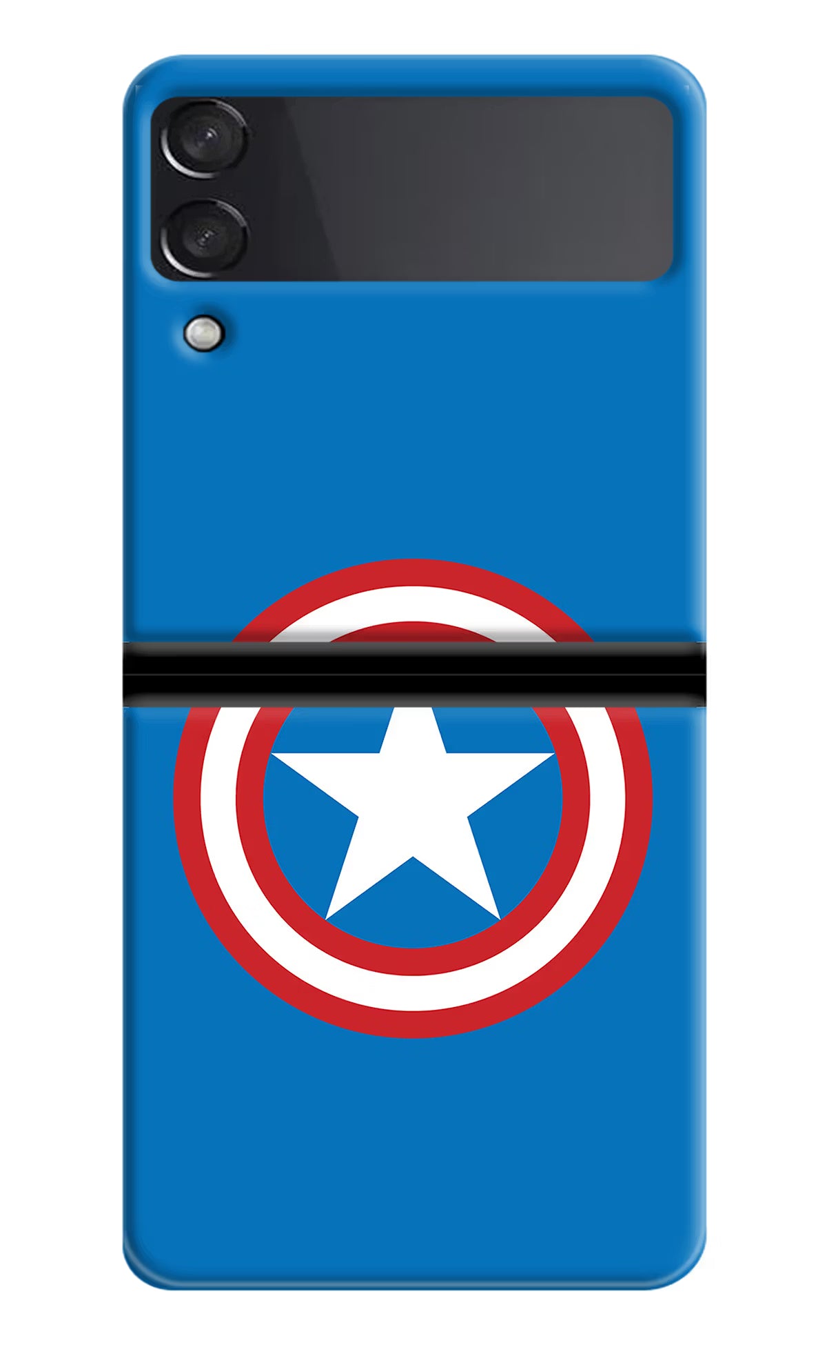 Captain America Logo Samsung Galaxy Z Flip3 Hard Case Back Cover by Casekaro