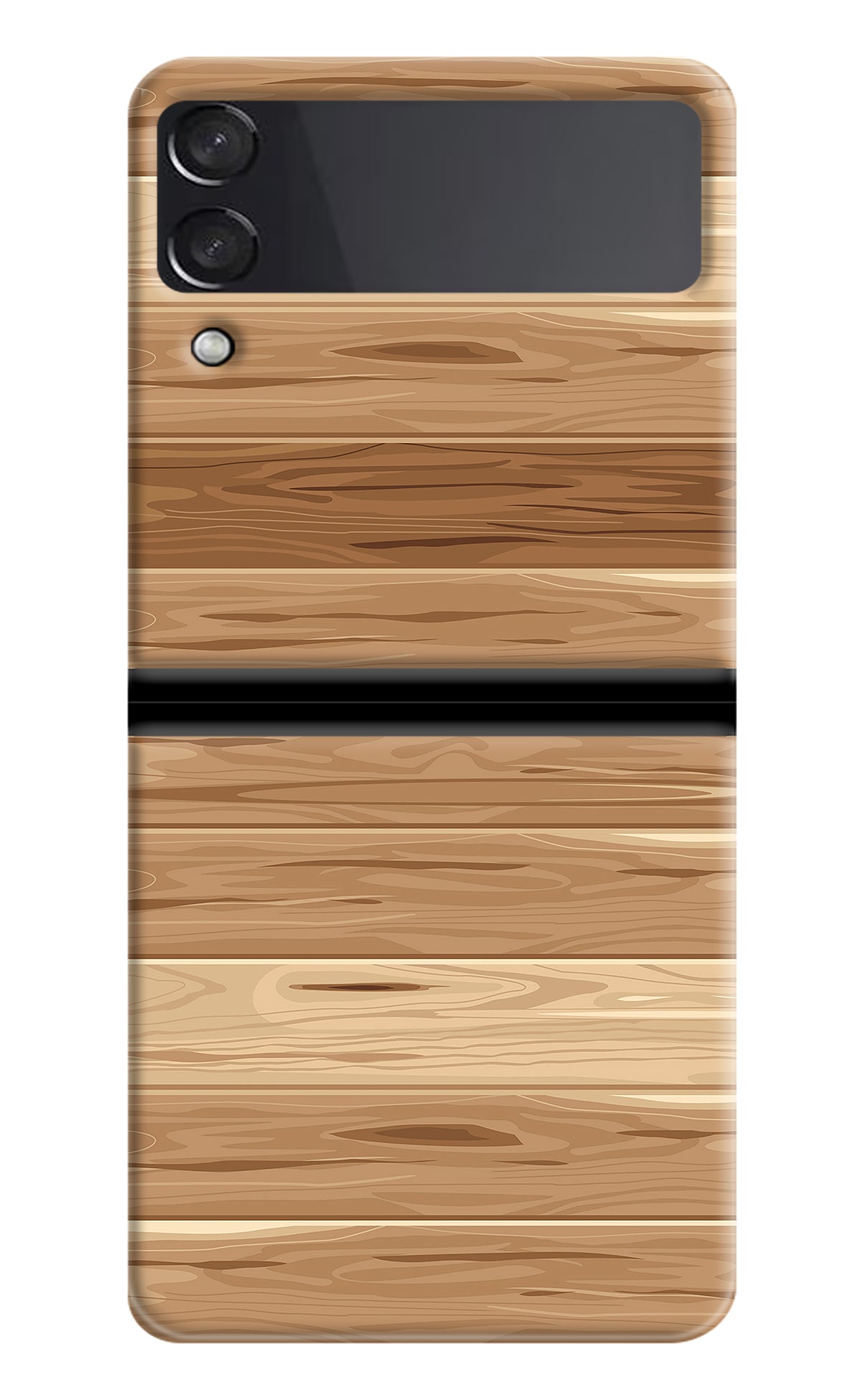 Wooden Vector Samsung Galaxy Z Flip3 Back Cover