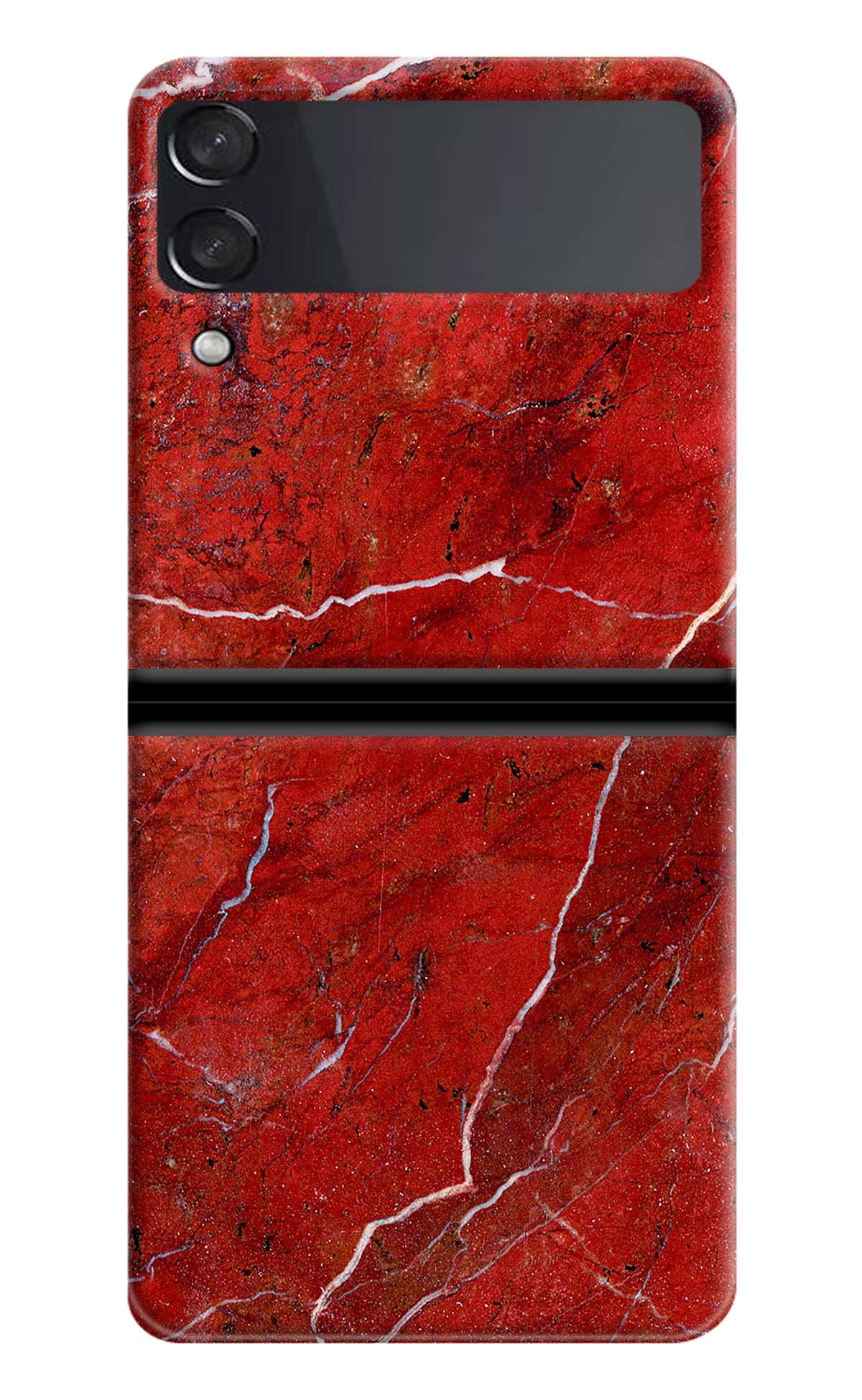 Red Marble Design Samsung Galaxy Z Flip3 Back Cover