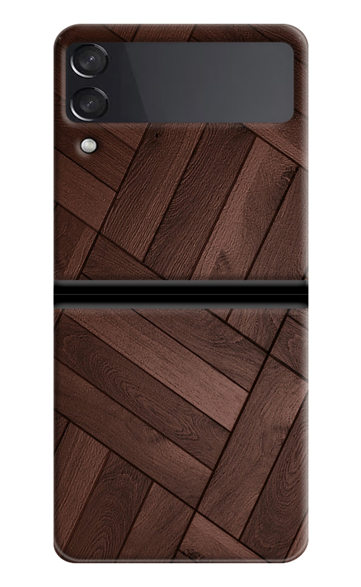 Wooden Texture Design Samsung Galaxy Z Flip3 Back Cover