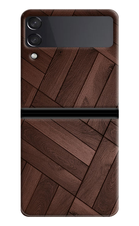 Wooden Texture Design Samsung Galaxy Z Flip3 Hard Case Back Cover by Casekaro