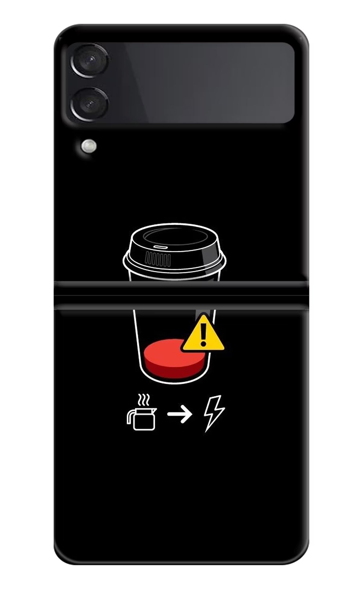 Coffee Samsung Galaxy Z Flip3 Hard Case Back Cover by Casekaro
