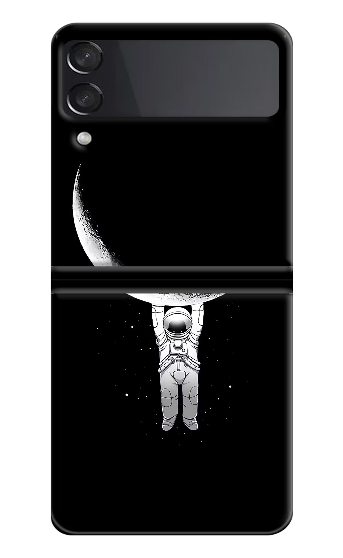 Moon Space Samsung Galaxy Z Flip3 Hard Case Back Cover by Casekaro
