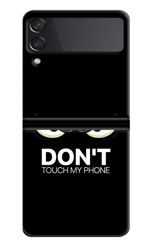 Don'T Touch My Phone Samsung Galaxy Z Flip3 Hard Case Back Cover by Casekaro
