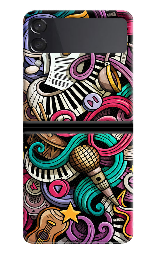 Music Abstract Samsung Galaxy Z Flip3 Back Cover