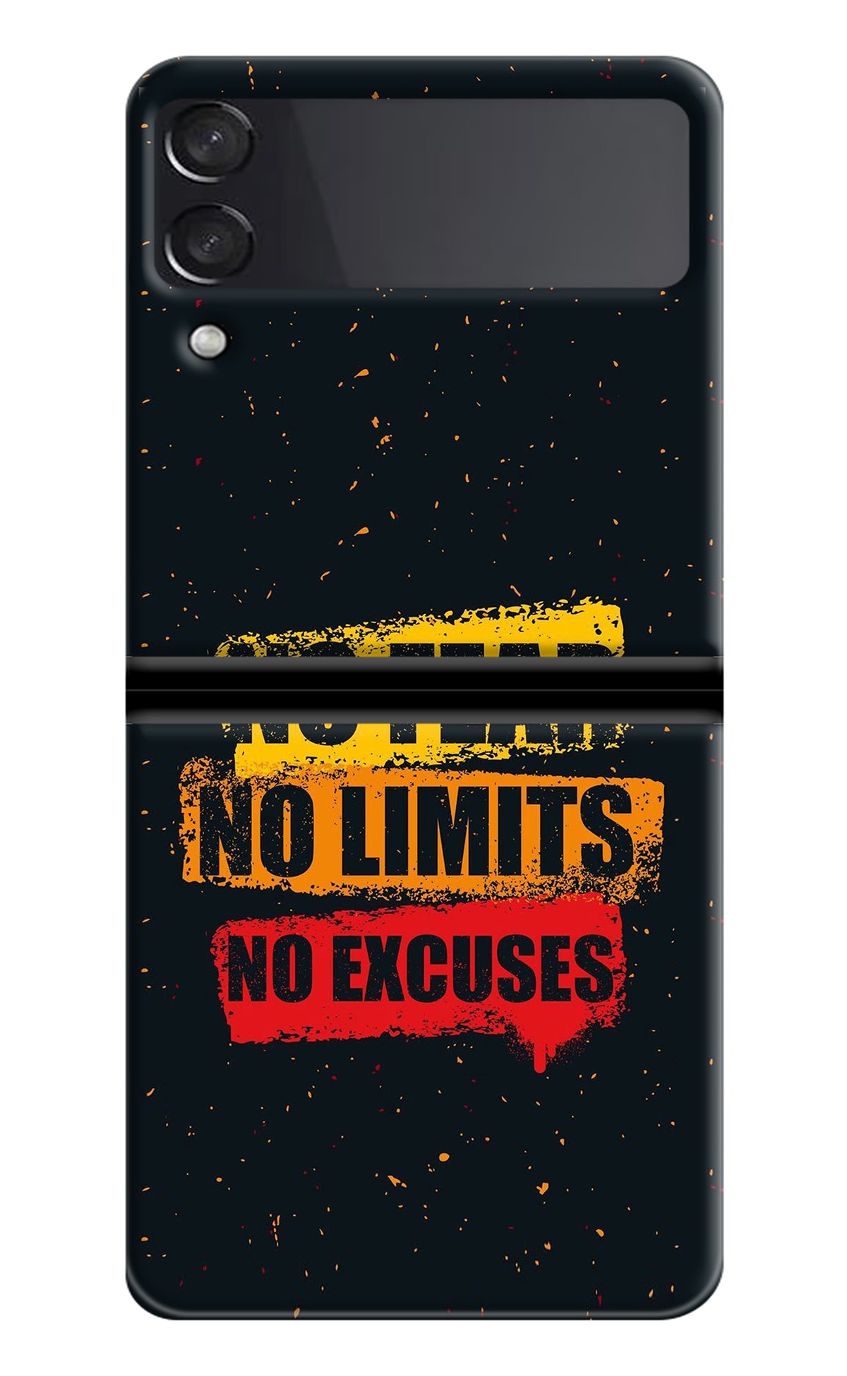 No Fear No Limits No Excuse Samsung Galaxy Z Flip3 Back Cover