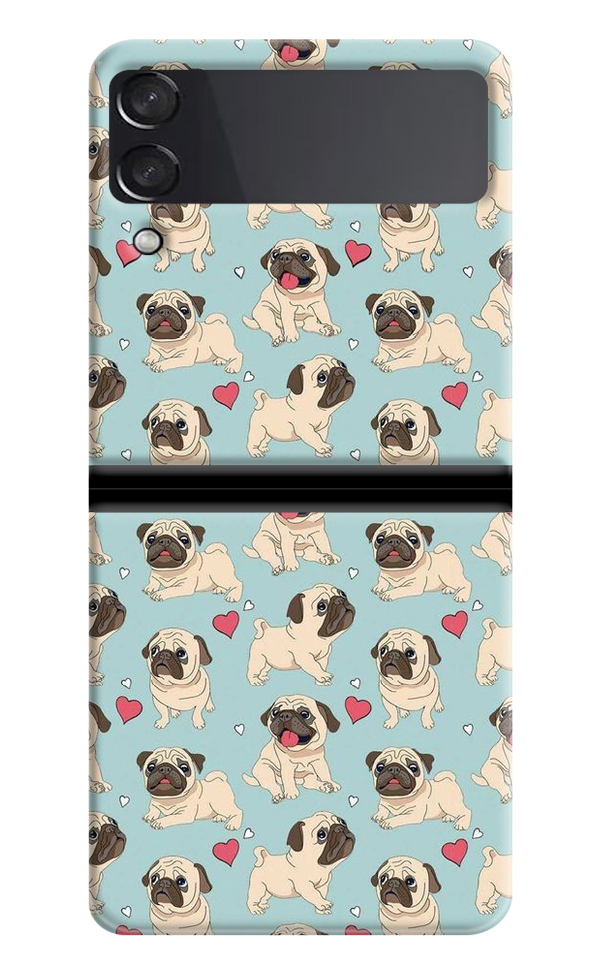 Pug Dog Samsung Galaxy Z Flip3 Back Cover