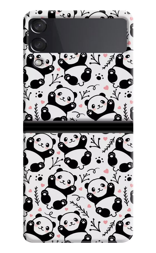 Cute Panda Samsung Galaxy Z Flip3 Hard Case Back Cover by Casekaro