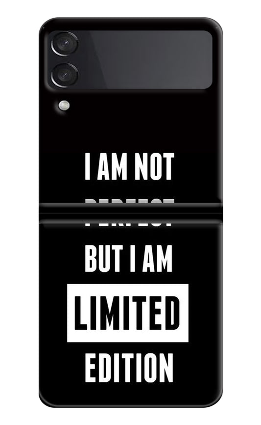 I Am Not Perfect But I Am Limited Edition Samsung Galaxy Z Flip3 Back Cover