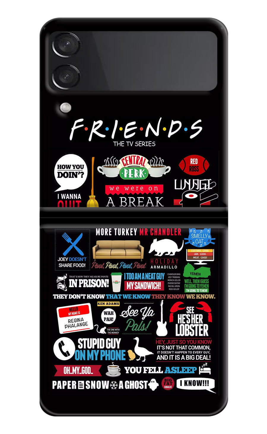 FRIENDS Samsung Galaxy Z Flip3 Back Cover, Hard case