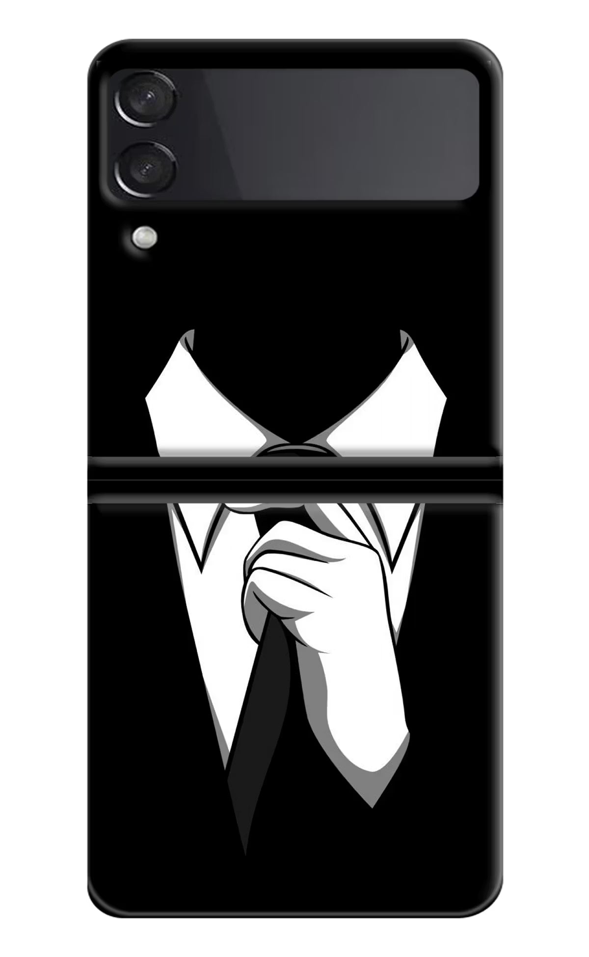 Black Tie Samsung Galaxy Z Flip3 Hard Case Back Cover by Casekaro