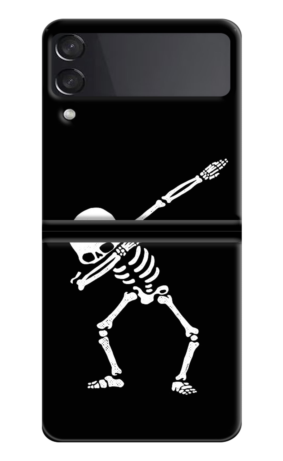 Dabbing Skeleton Art Samsung Galaxy Z Flip3 Back Cover