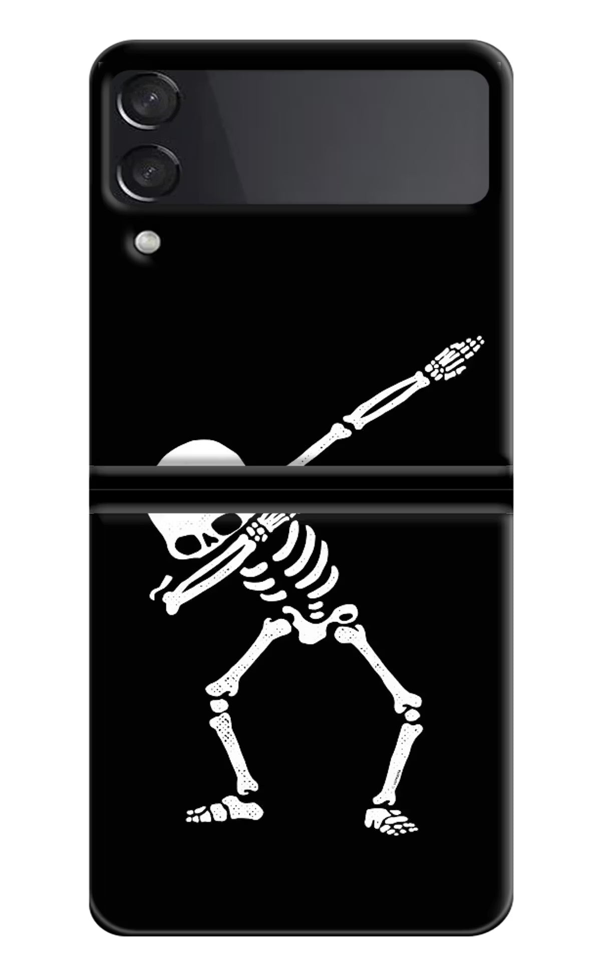 Dabbing Skeleton Art Samsung Galaxy Z Flip3 Hard Case Back Cover by Casekaro