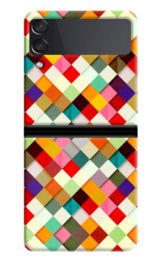 Geometric Abstract Colorful Samsung Galaxy Z Flip3 Back Cover