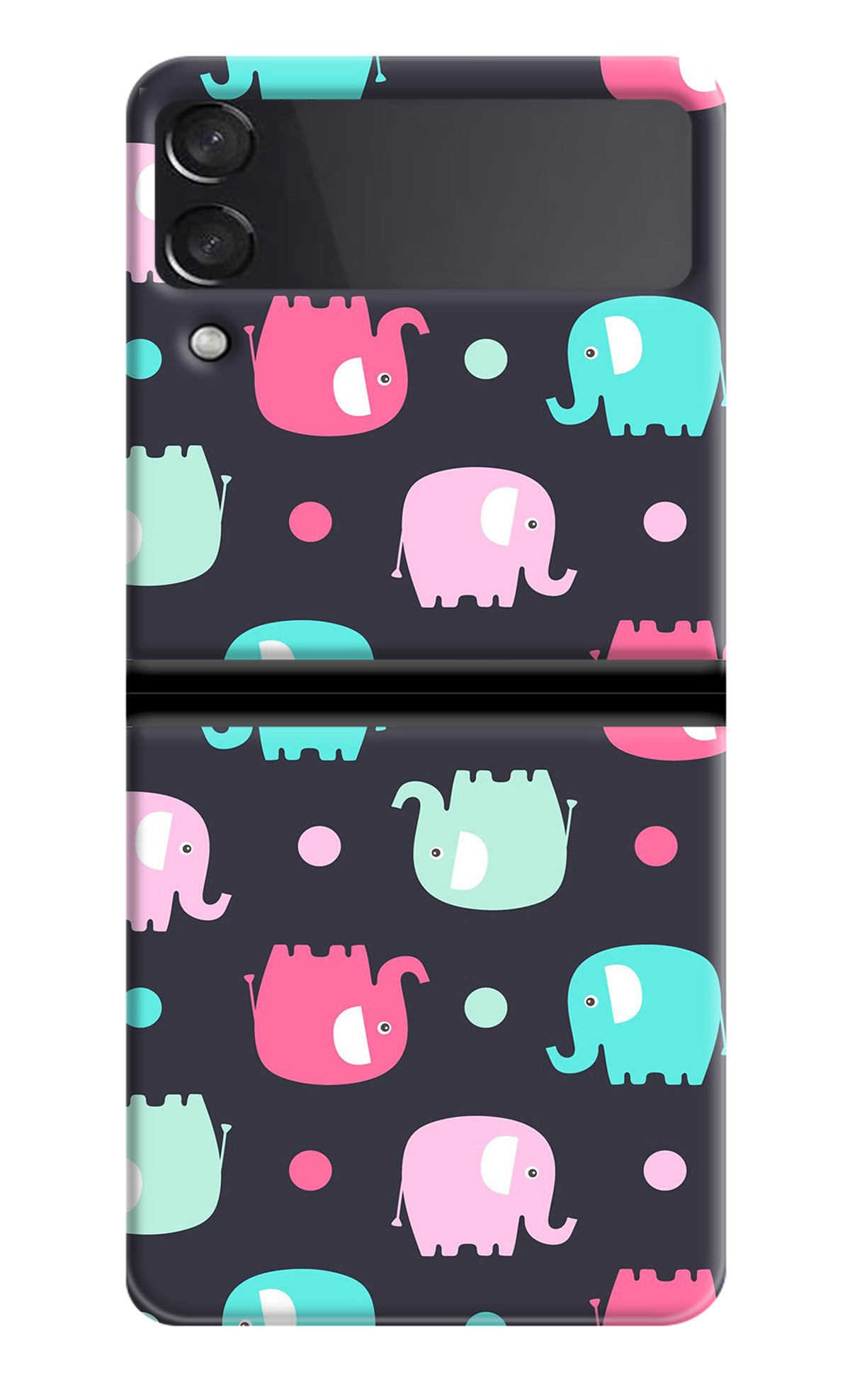 Elephants Samsung Galaxy Z Flip3 Back Cover