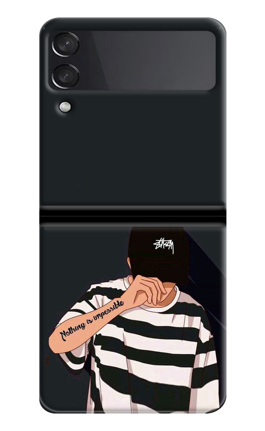 Aesthetic Boy Samsung Galaxy Z Flip3 Back Cover