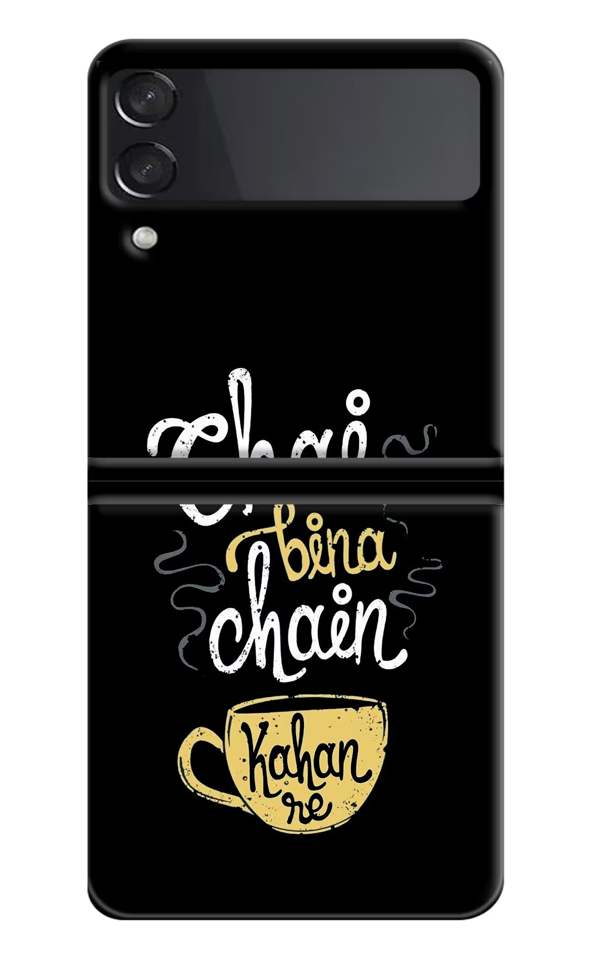 Chai Bina Chain Kaha Re Samsung Galaxy Z Flip3 Hard Case Back Cover by Casekaro