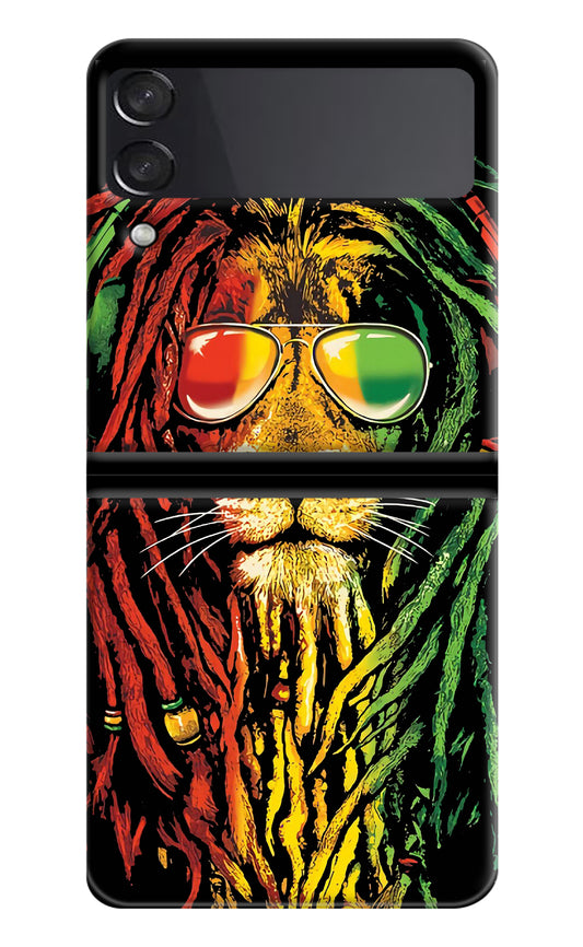 Rasta Lion Samsung Galaxy Z Flip3 Back Cover